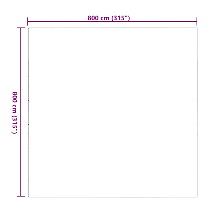 Prelata transparenta cu ochiuri 8x8 m PVC - WALTI WALTI