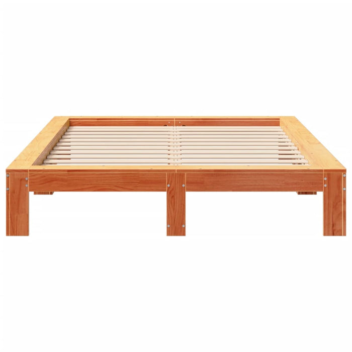Cadru de pat fără saltea, maro ceruit 140x200 cm lemn masiv pin - WALTI WALTI