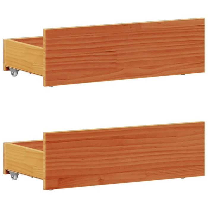Cadru pat fără saltea/cu tăblie maro 100x200 cm lemn masiv pin - WALTI WALTI