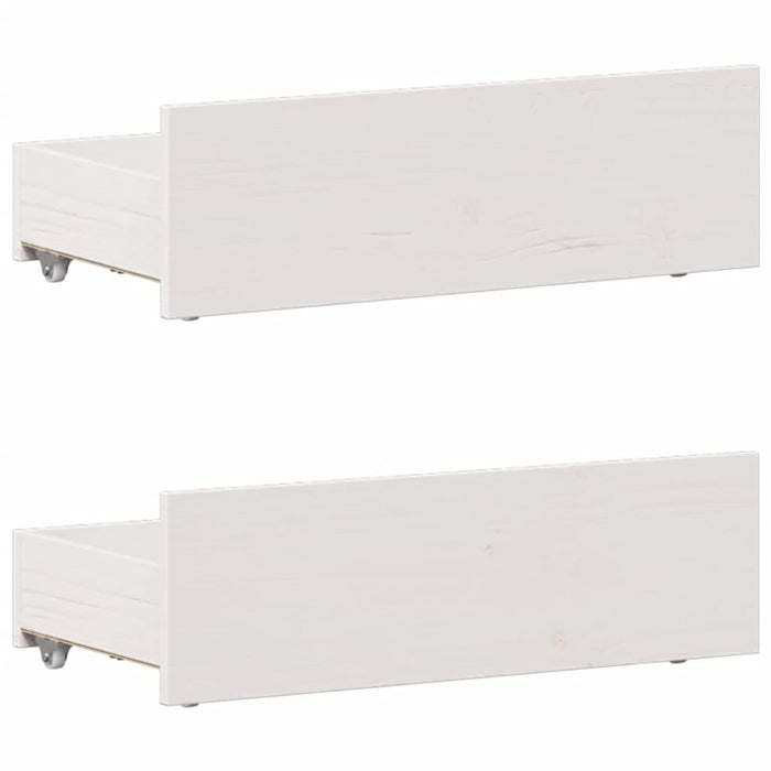 Cadru pat fără saltea/cu tăblie, alb, 90x200 cm, lemn masiv pin - WALTI WALTI