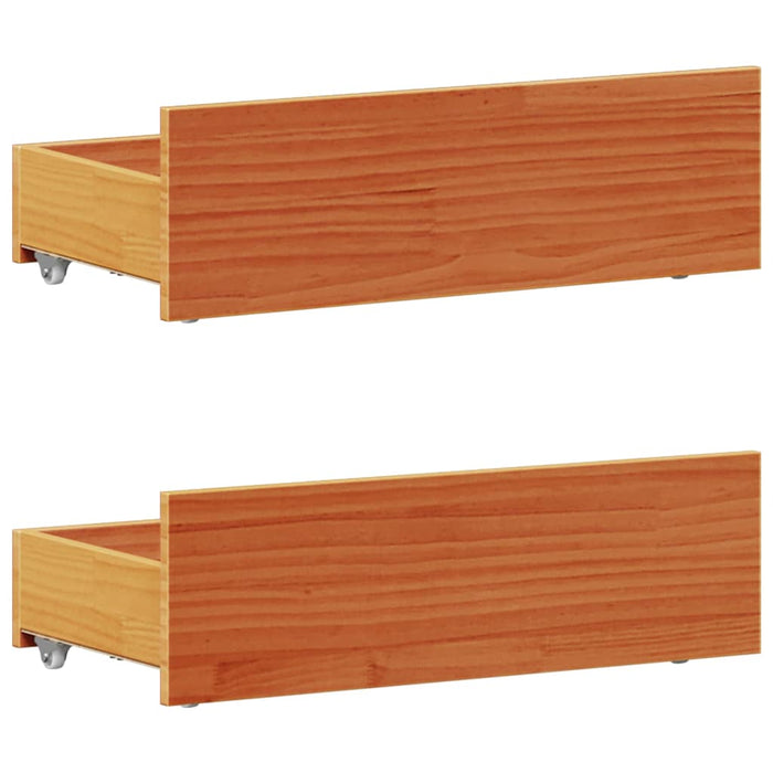 Cadru pat fără saltea, maro ceruit, 75x190 cm, lemn masiv pin - WALTI WALTI