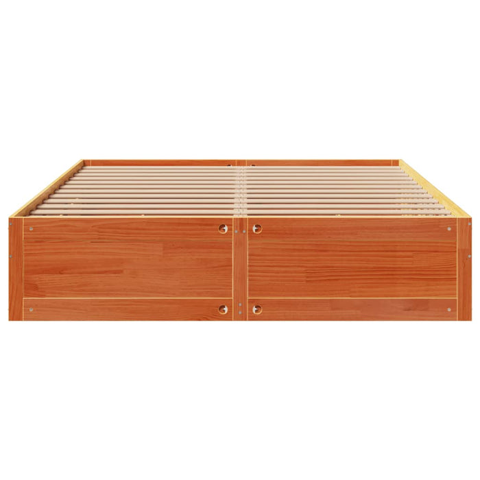 Cadru pat fără saltea/cu sertare maro 180x200 cm lemn masiv pin - WALTI WALTI