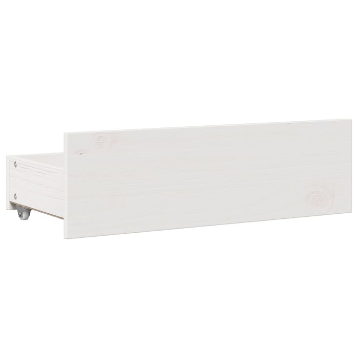 Cadru pat fără saltea/cu sertare alb, 150x200cm, lemn masiv pin - WALTI WALTI
