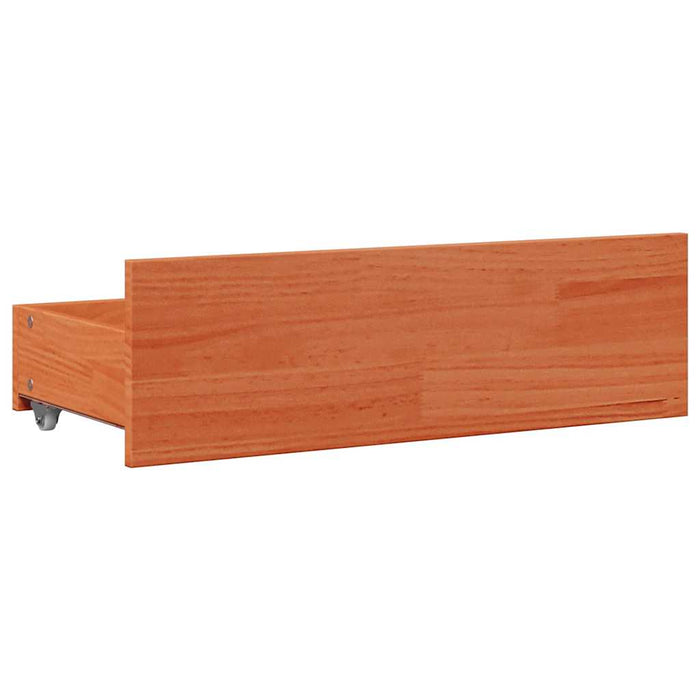 Cadru pat fără saltea/cu sertare maro 150x200 cm lemn masiv pin - WALTI WALTI