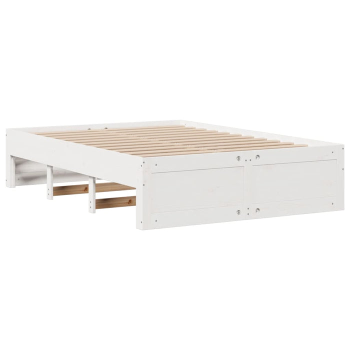 Cadru pat fără saltea/cu sertare alb 140x200 cm lemn masiv pin - WALTI WALTI
