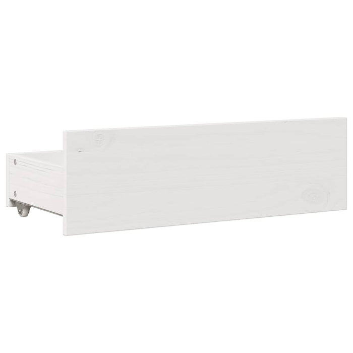 Cadru pat fără saltea/cu sertare alb 140x200 cm lemn masiv pin - WALTI WALTI