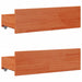Cadru pat fără saltea/cu sertare maro 100x200 cm lemn masiv pin - WALTI WALTI