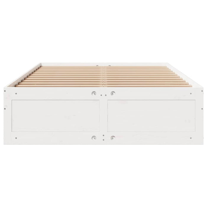 Cadru pat fără saltea/cu sertare alb 140x190 cm lemn masiv pin - WALTI WALTI