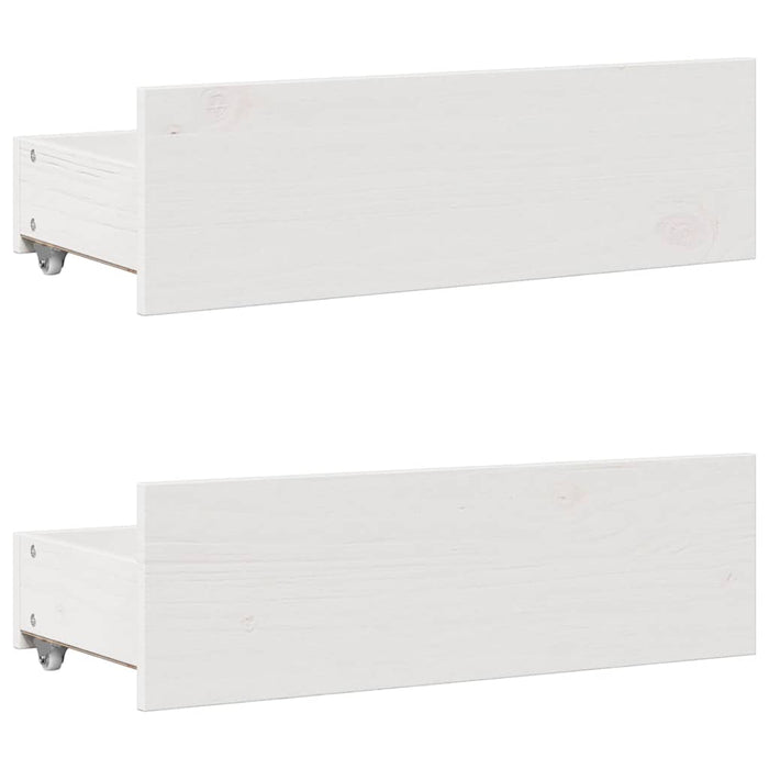 Cadru pat fără saltea/cu sertare alb 140x190 cm lemn masiv pin - WALTI WALTI