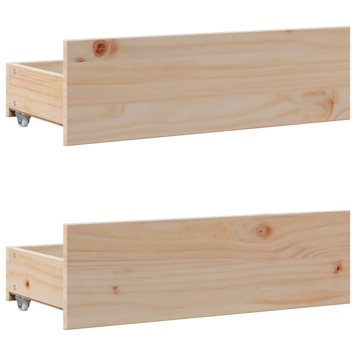 Cadru de pat fără saltea/cu sertare, 135x190 cm, lemn masiv pin - WALTI WALTI