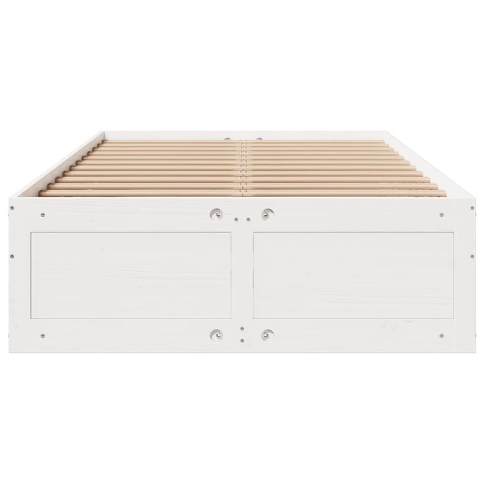 Cadru pat fără saltea/cu sertare alb 135x190 cm lemn masiv pin - WALTI WALTI