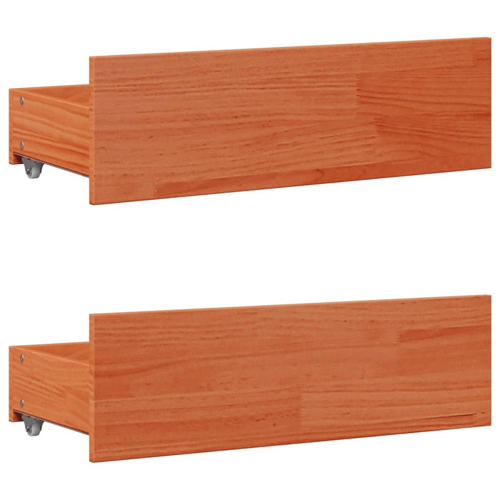 Cadru pat fără saltea/cu sertare maro 90x190 cm lemn masiv pin - WALTI WALTI