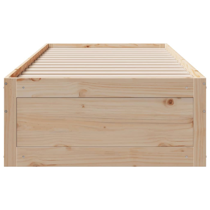 Cadru pat fără saltea/cu sertare, 75x190 cm, lemn masiv de pin - WALTI WALTI