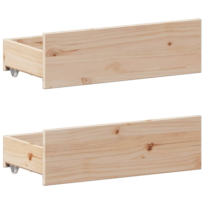 Pat cu bibliotecă fără saltea, 140x190 cm, lemn masiv de pin - WALTI WALTI