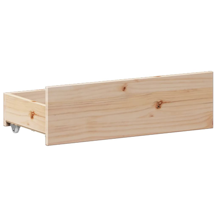 Pat cu bibliotecă fără saltea, 140x190 cm, lemn masiv de pin - WALTI WALTI