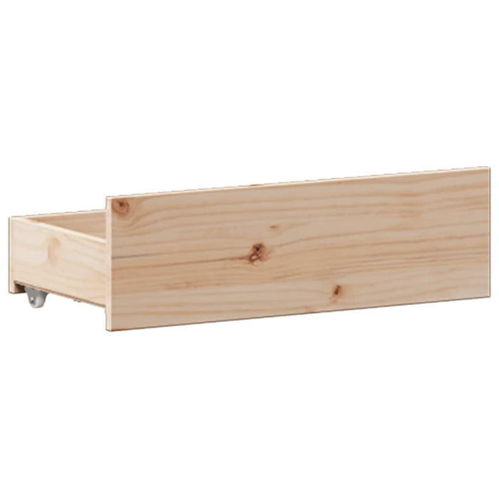 Pat cu bibliotecă fără saltea, 135x190 cm, lemn masiv de pin - WALTI WALTI