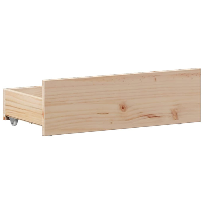 Pat cu bibliotecă fără saltea, 75x190 cm, lemn masiv de pin WALTI