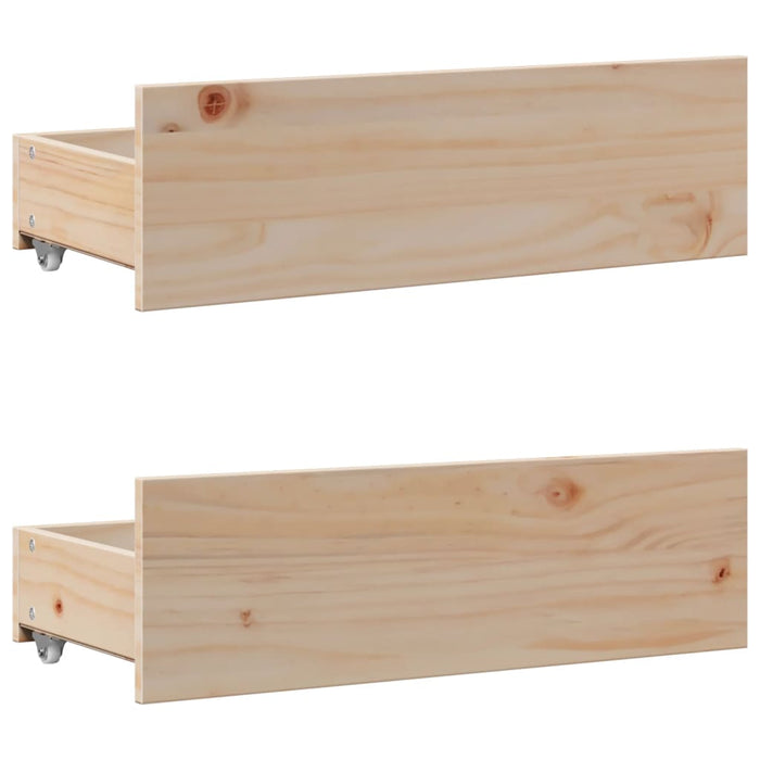 Pat cu bibliotecă fără saltea, 135x190 cm, lemn masiv de pin WALTI