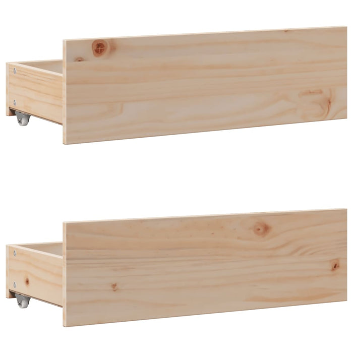 Pat cu bibliotecă fără saltea, 75x190 cm, lemn masiv de pin WALTI