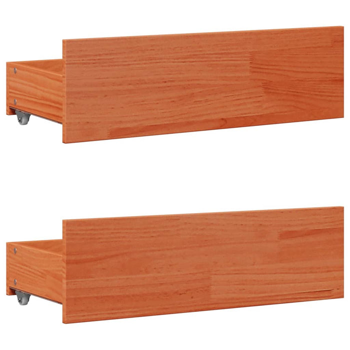Pat bibliotecă fără saltea maro ceruit 75x190 cm lemn masiv pin - WALTI WALTI
