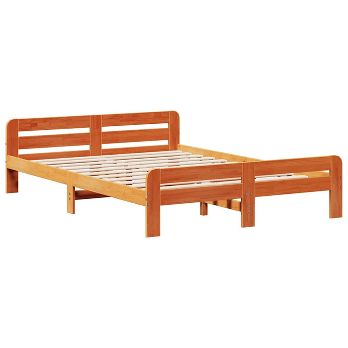 Cadru de pat fără saltea, maro ceruit 140x200 cm lemn masiv pin - WALTI WALTI