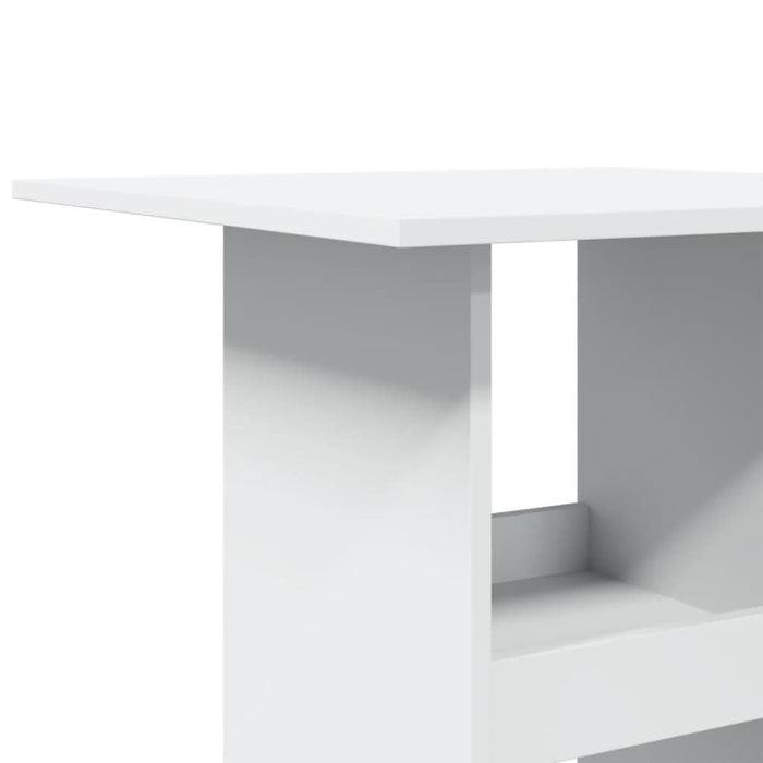 Masă de bar cu depozitare, alb, 60x60x102 cm, lemn prelucrat - WALTI WALTI