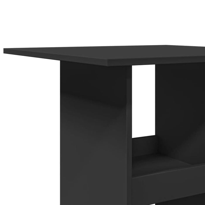 Masă de bar cu depozitare, negru, 60x60x102 cm, lemn prelucrat - WALTI WALTI