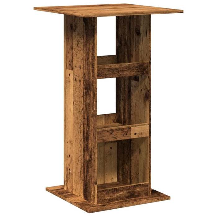 Masă bar cu depozitare lemn vechi, 60x60x102 cm, lemn prelucrat - WALTI WALTI