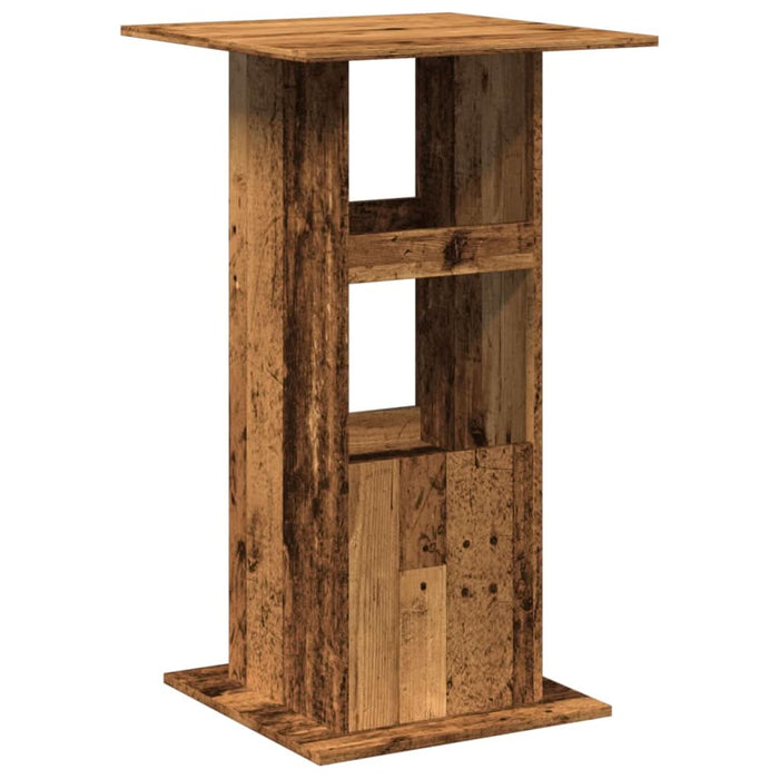 Masă bar cu depozitare lemn vechi, 60x60x102 cm, lemn prelucrat - WALTI WALTI