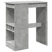 Masă de bar cu raft gri beton 90x47,5x103,5 cm lemn prelucrat - WALTI WALTI