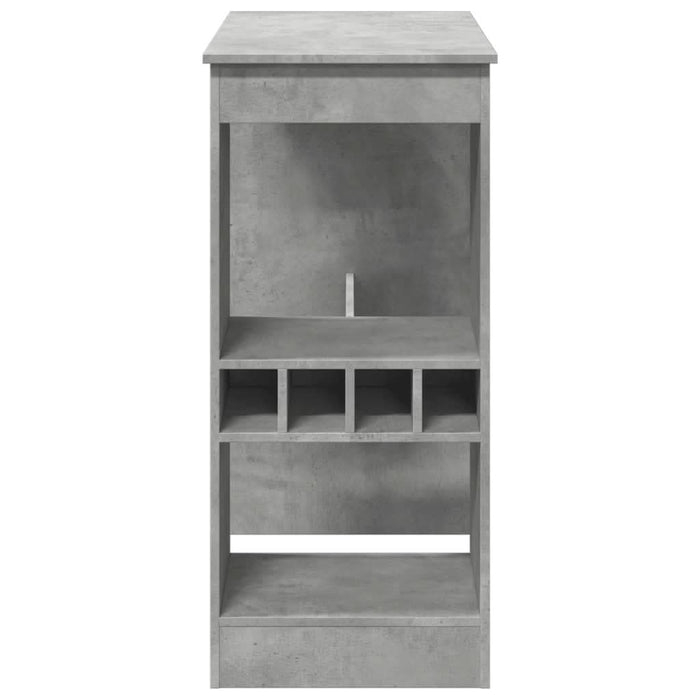 Masă de bar cu raft gri beton 90x47,5x103,5 cm lemn prelucrat - WALTI WALTI