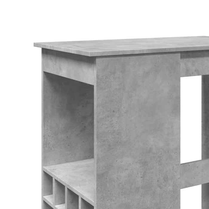 Masă de bar cu raft gri beton 90x47,5x103,5 cm lemn prelucrat - WALTI WALTI