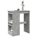 Masă de bar cu raft gri beton 90x47,5x103,5 cm lemn prelucrat - WALTI WALTI