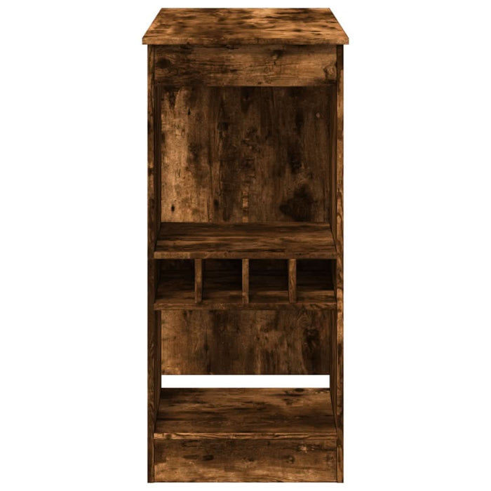 Masă bar cu raft stejar fumuriu 90x47,5x103,5 cm lemn prelucrat - WALTI WALTI