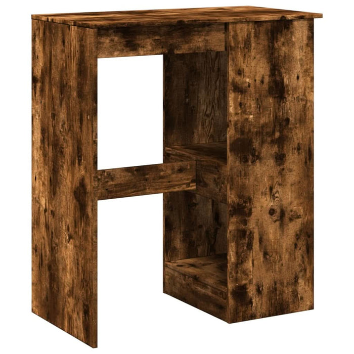 Masă bar cu raft stejar fumuriu 90x47,5x103,5 cm lemn prelucrat - WALTI WALTI