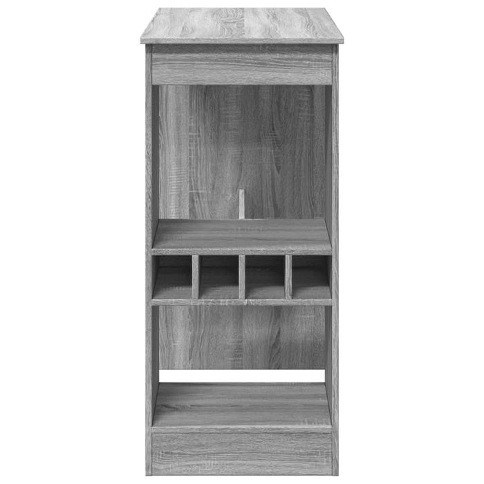 Masă bar cu rafturi gri sonoma 90x47,5x103,5 cm lemn prelucrat - WALTI WALTI