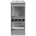 Masă bar cu rafturi gri sonoma 90x47,5x103,5 cm lemn prelucrat - WALTI WALTI