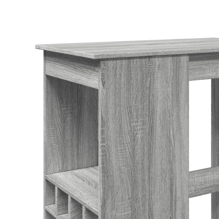 Masă bar cu rafturi gri sonoma 90x47,5x103,5 cm lemn prelucrat - WALTI WALTI
