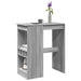 Masă bar cu rafturi gri sonoma 90x47,5x103,5 cm lemn prelucrat - WALTI WALTI