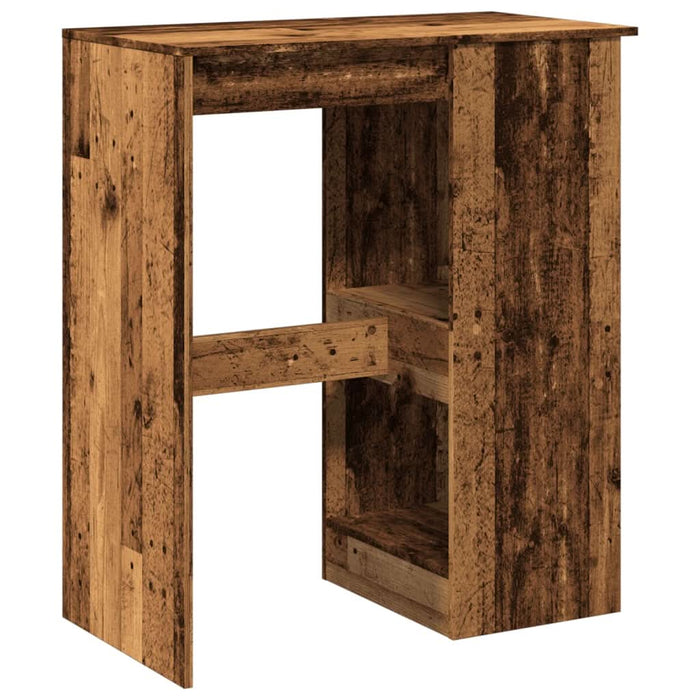 Masă bar cu rafturi lemn vechi 90x47,5x103,5 cm lemn prelucrat - WALTI WALTI