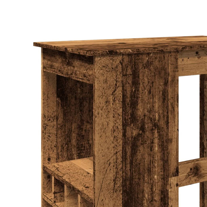 Masă bar cu rafturi lemn vechi 90x47,5x103,5 cm lemn prelucrat - WALTI WALTI