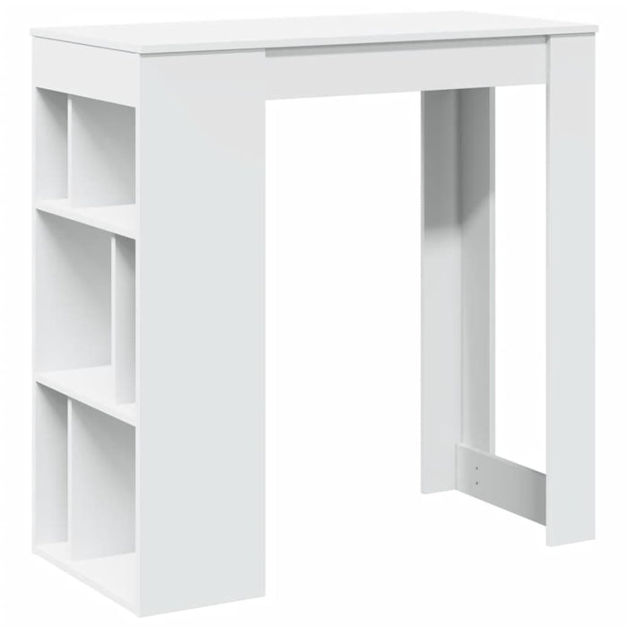Masă de bar cu rafturi, alb, 102x50x103,5 cm, lemn prelucrat - WALTI WALTI