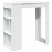 Masă de bar cu rafturi, alb, 102x50x103,5 cm, lemn prelucrat - WALTI WALTI