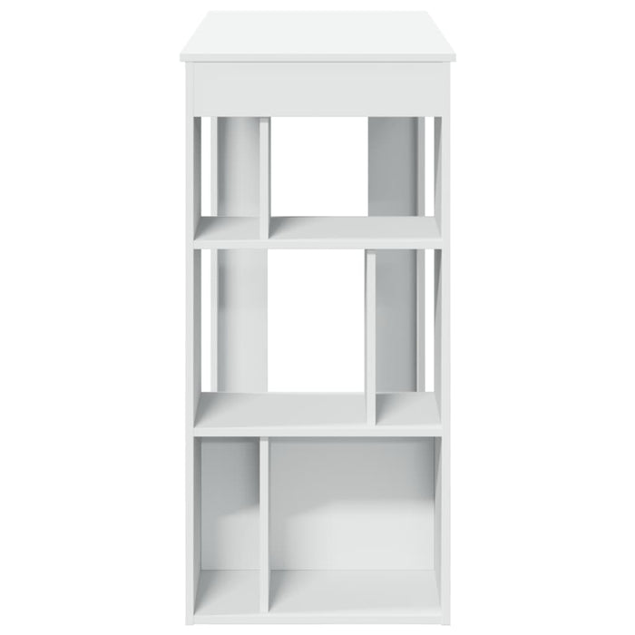 Masă de bar cu rafturi, alb, 102x50x103,5 cm, lemn prelucrat - WALTI WALTI