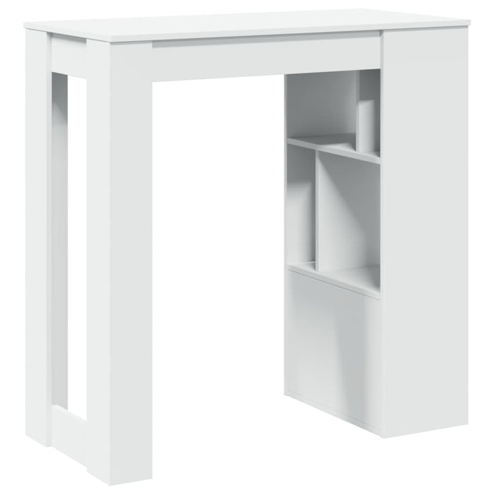 Masă de bar cu rafturi, alb, 102x50x103,5 cm, lemn prelucrat - WALTI WALTI