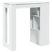 Masă de bar cu rafturi, alb, 102x50x103,5 cm, lemn prelucrat - WALTI WALTI