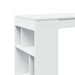 Masă de bar cu rafturi, alb, 102x50x103,5 cm, lemn prelucrat - WALTI WALTI