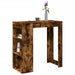 Masă de bar cu rafturi, stejar fumuriu, 102x50x103,5 cm, lemn - WALTI WALTI