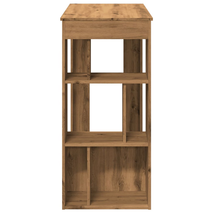 Masă bar cu rafturi, stejar artizanal, 102x50x103,5 cm, lemn - WALTI WALTI