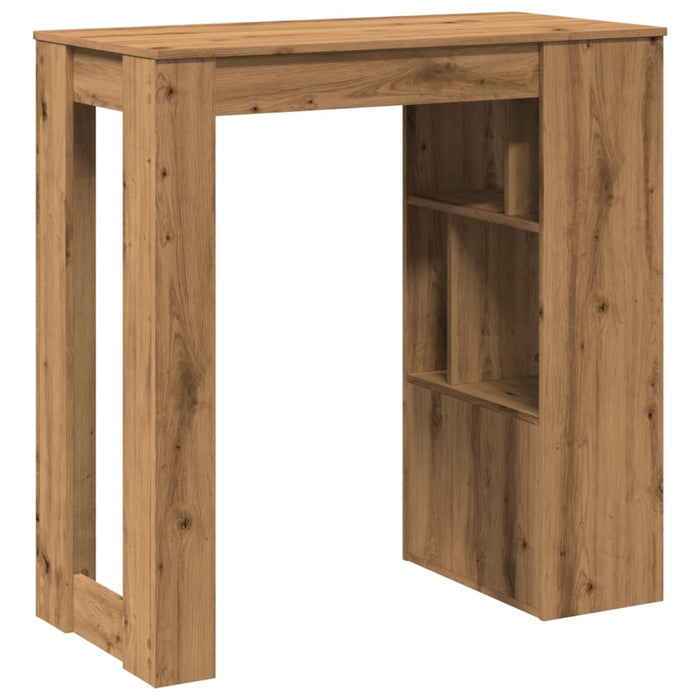 Masă bar cu rafturi, stejar artizanal, 102x50x103,5 cm, lemn - WALTI WALTI